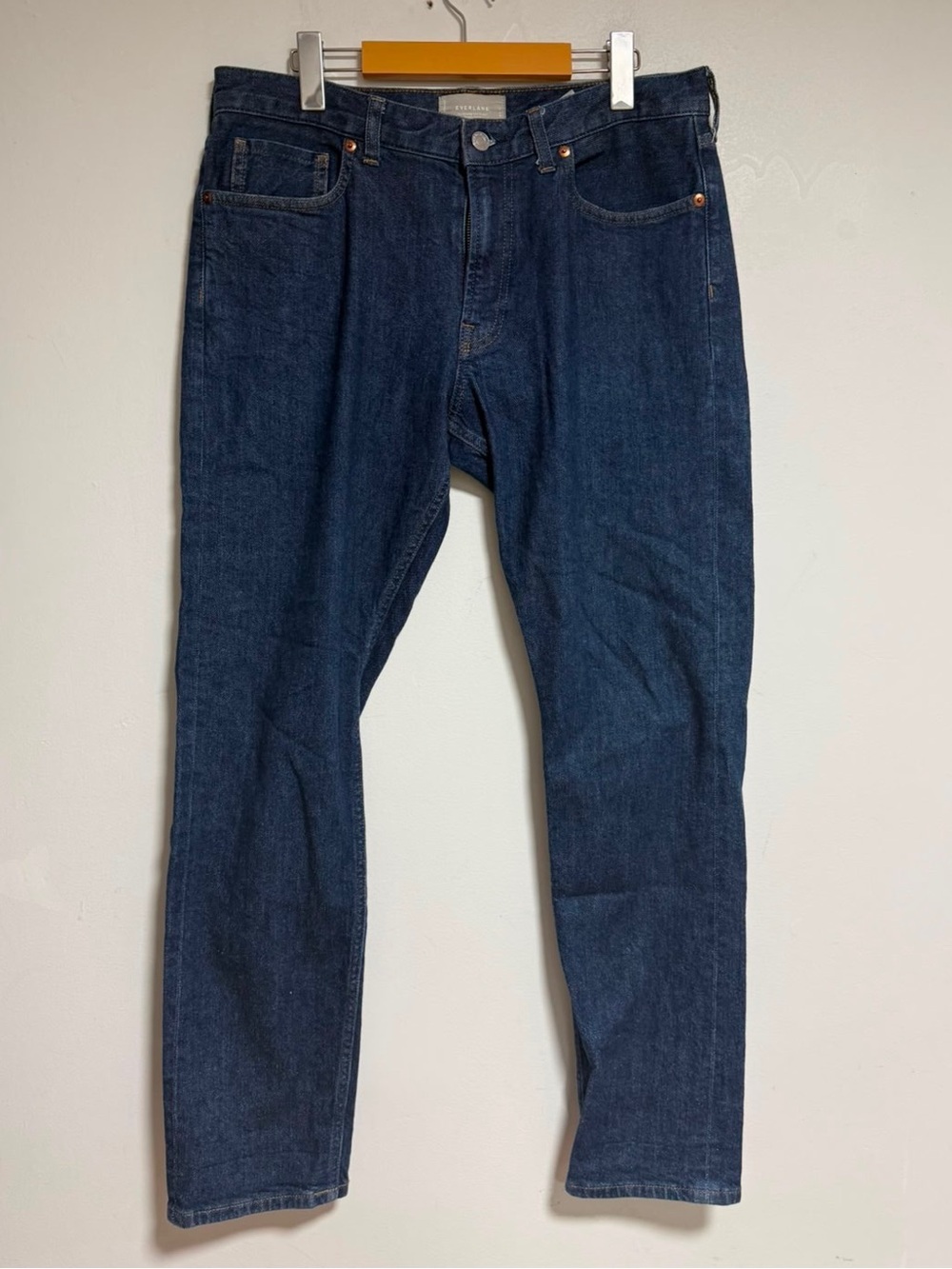 Everlane The Selvedge Slim Fit Jean Organic Cotton Dark Wash 33x32 - Picture 2 of 7